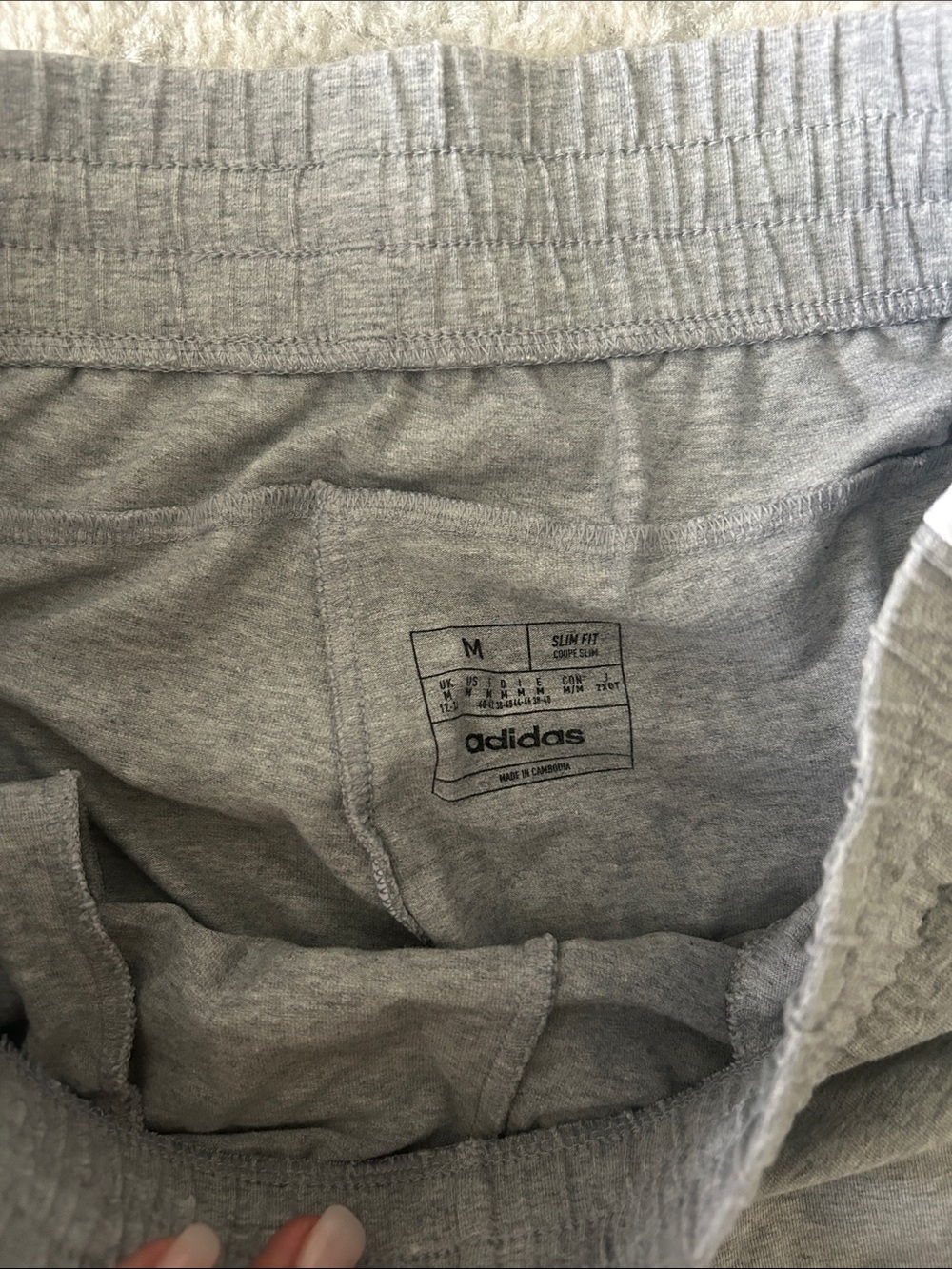 adidas Gray Jogger Sweatpants with White Three Stripes - Picture 2 of 3